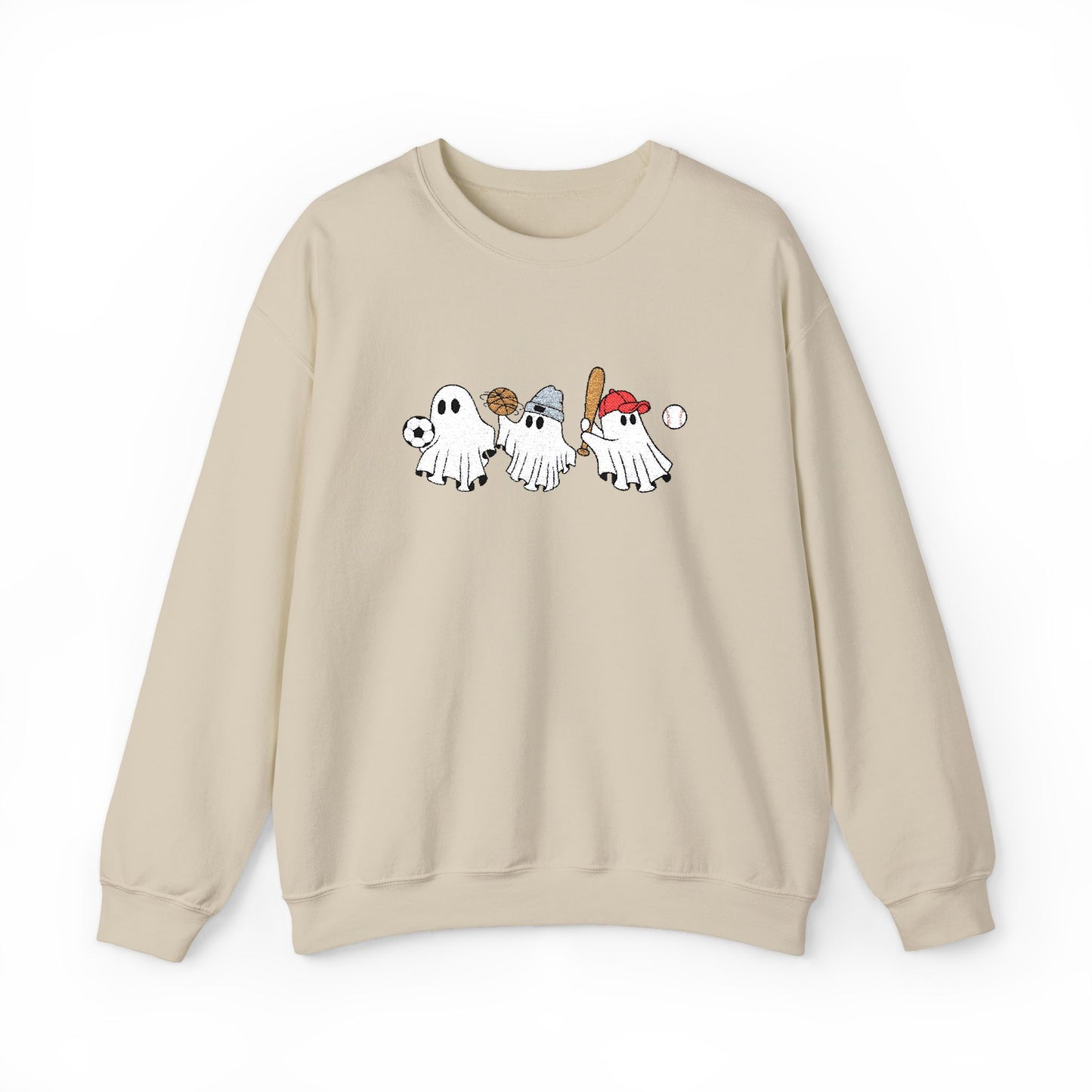 Sporty Ghost Embroidered Sweatshirt