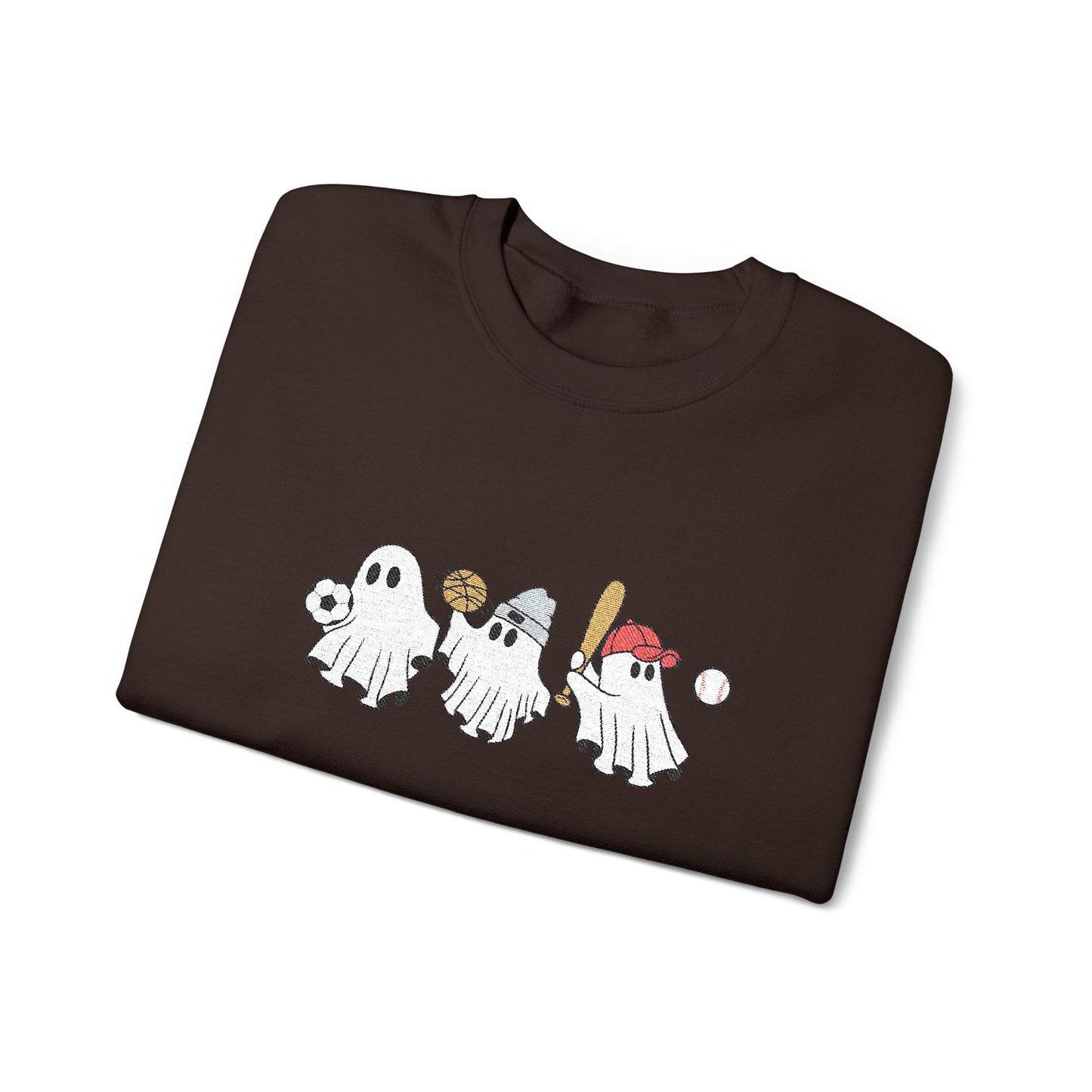 Sporty Ghost Embroidered Sweatshirt