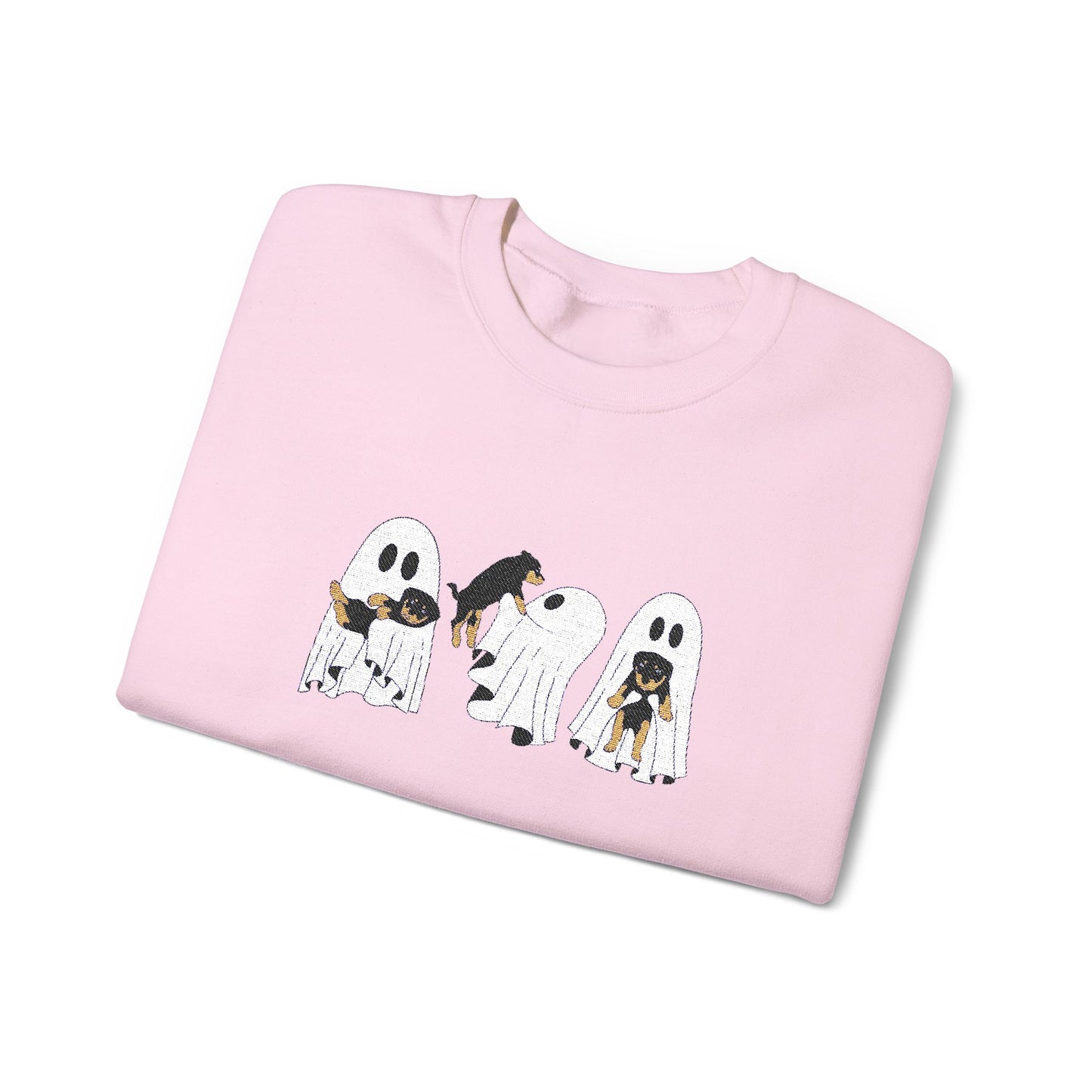 Dog Lover Ghost Embroidered Sweatshirt