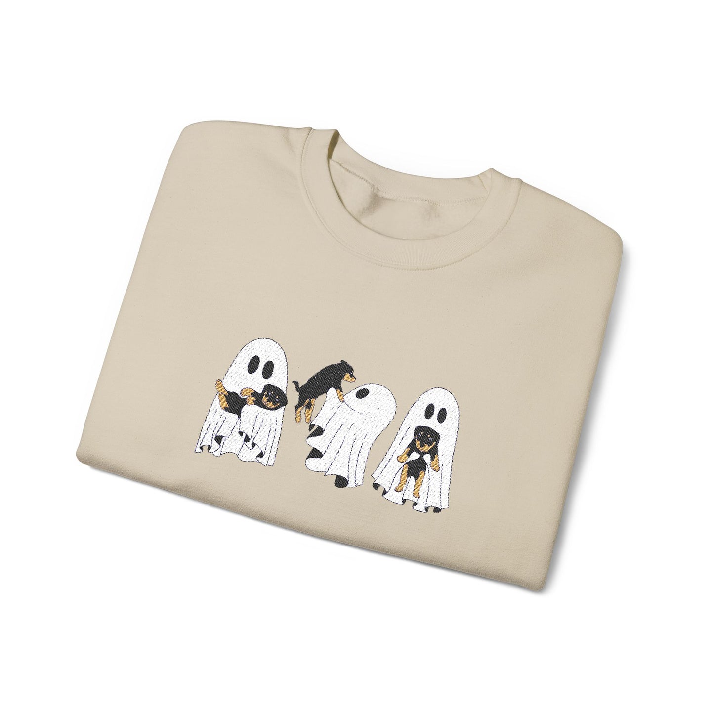 Dog Lover Ghost Embroidered Sweatshirt
