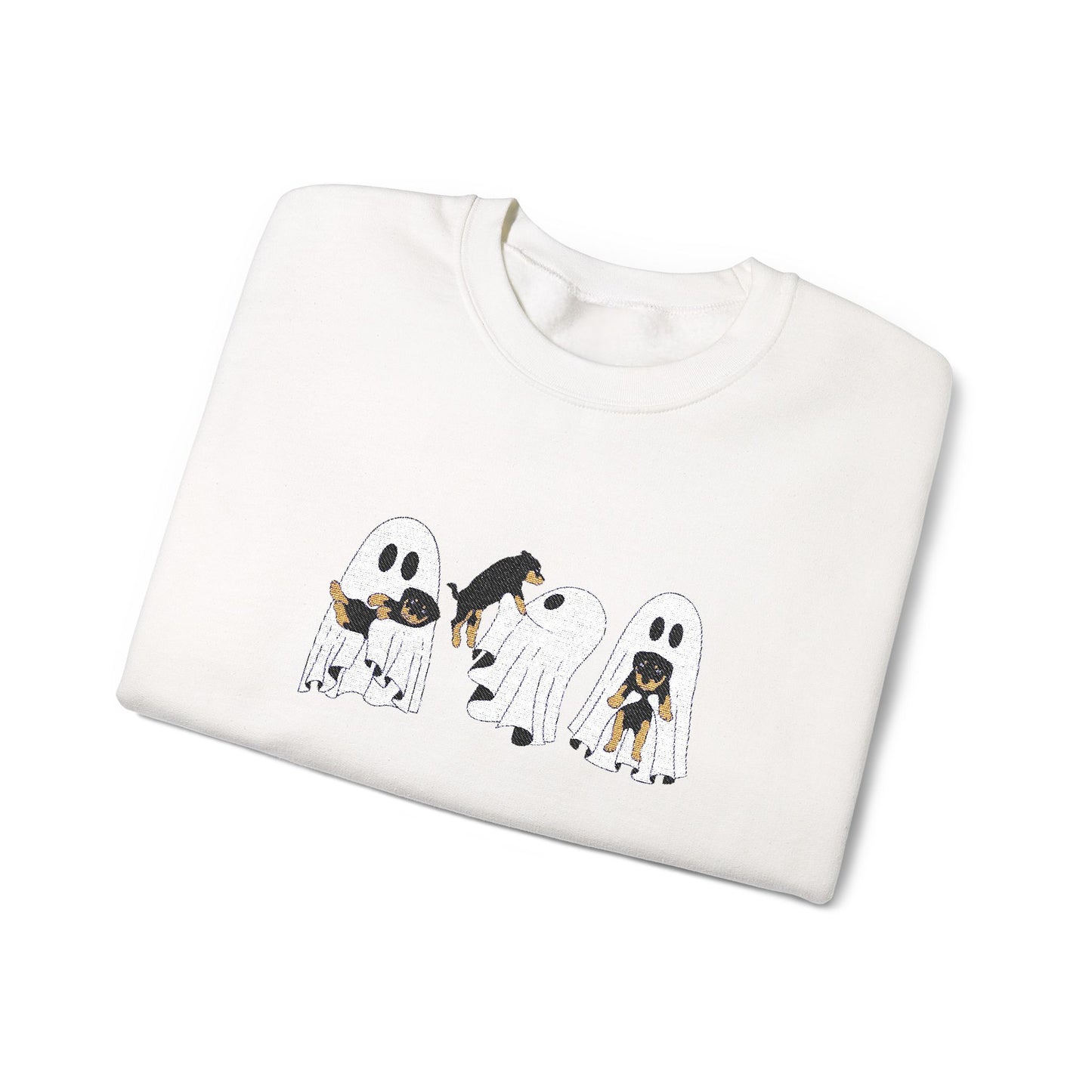 Dog Lover Ghost Embroidered Sweatshirt