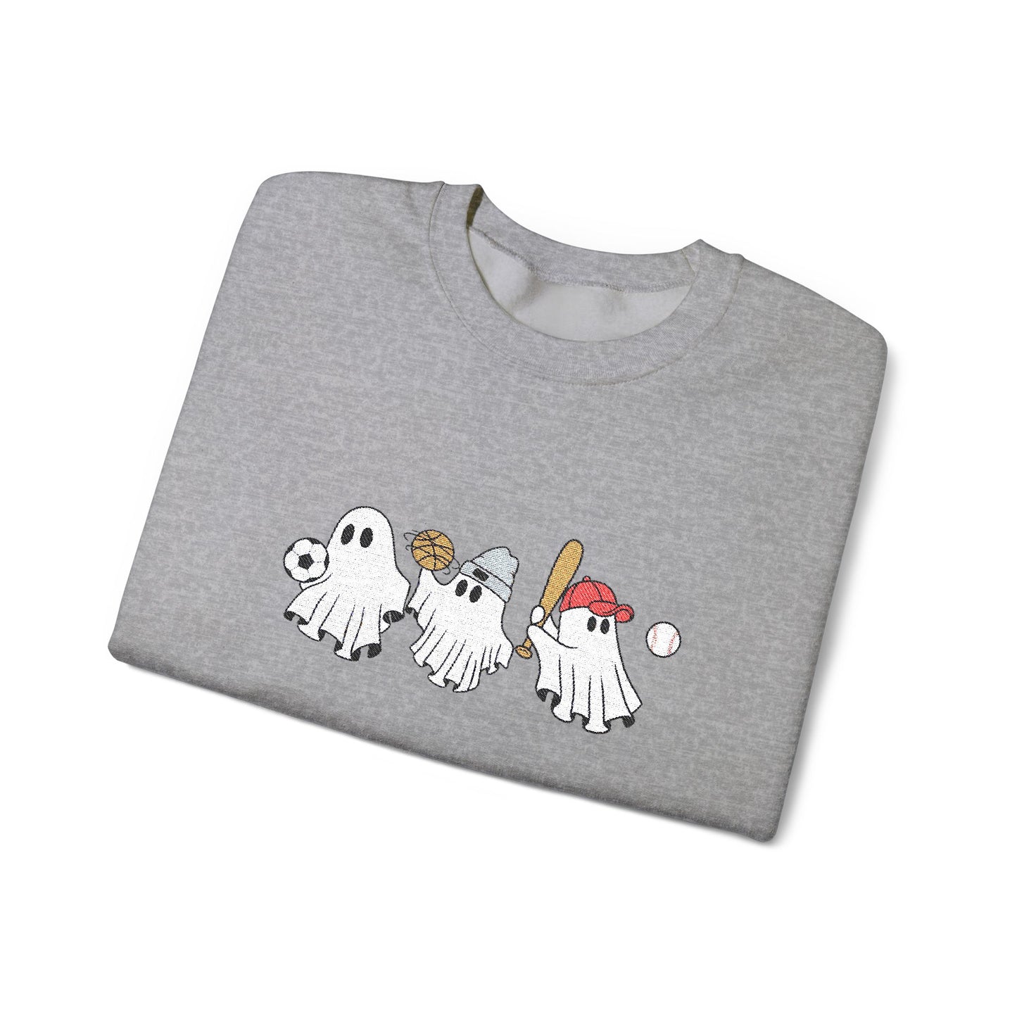 Sporty Ghost Embroidered Sweatshirt