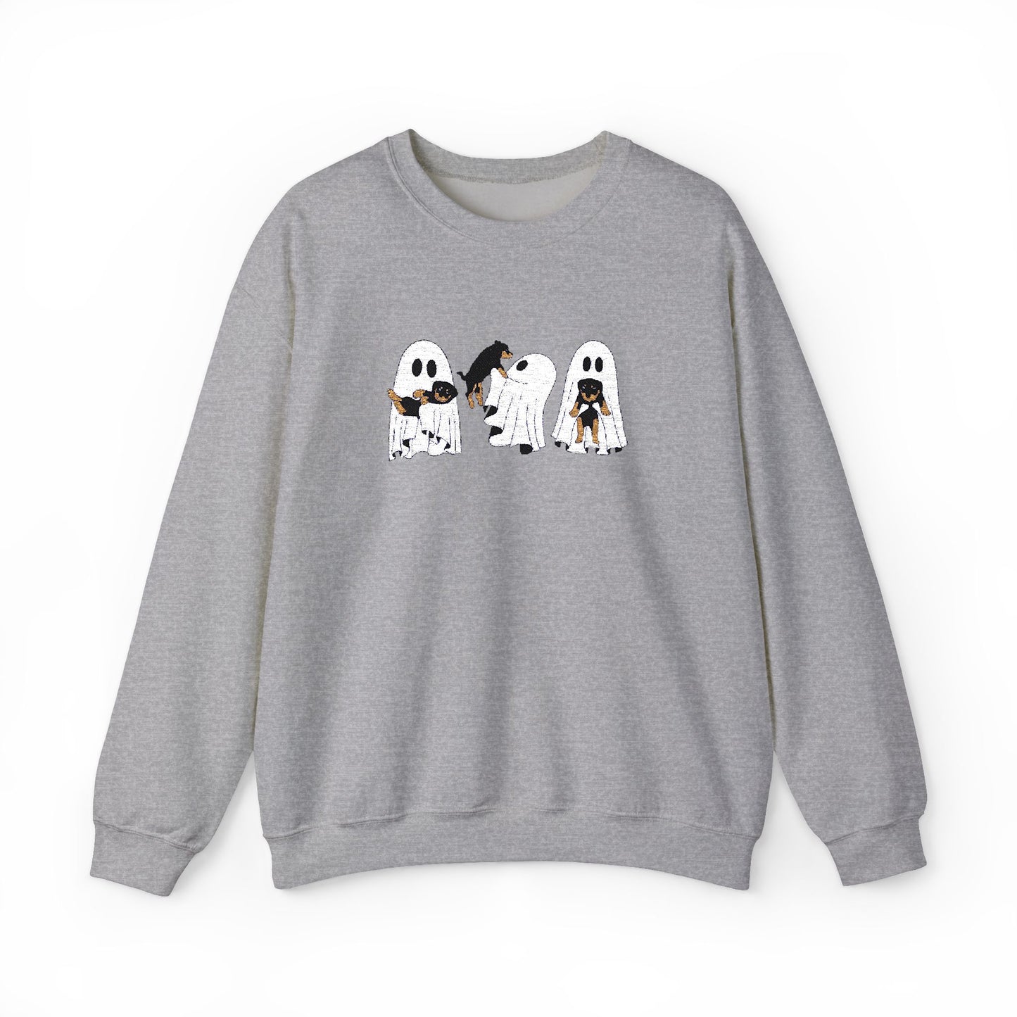 Dog Lover Ghost Embroidered Sweatshirt