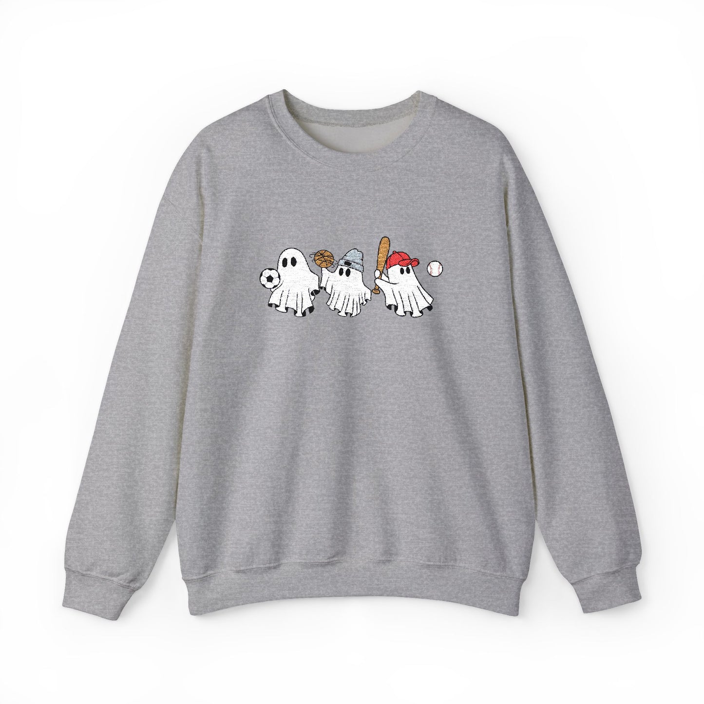 Sporty Ghost Embroidered Sweatshirt