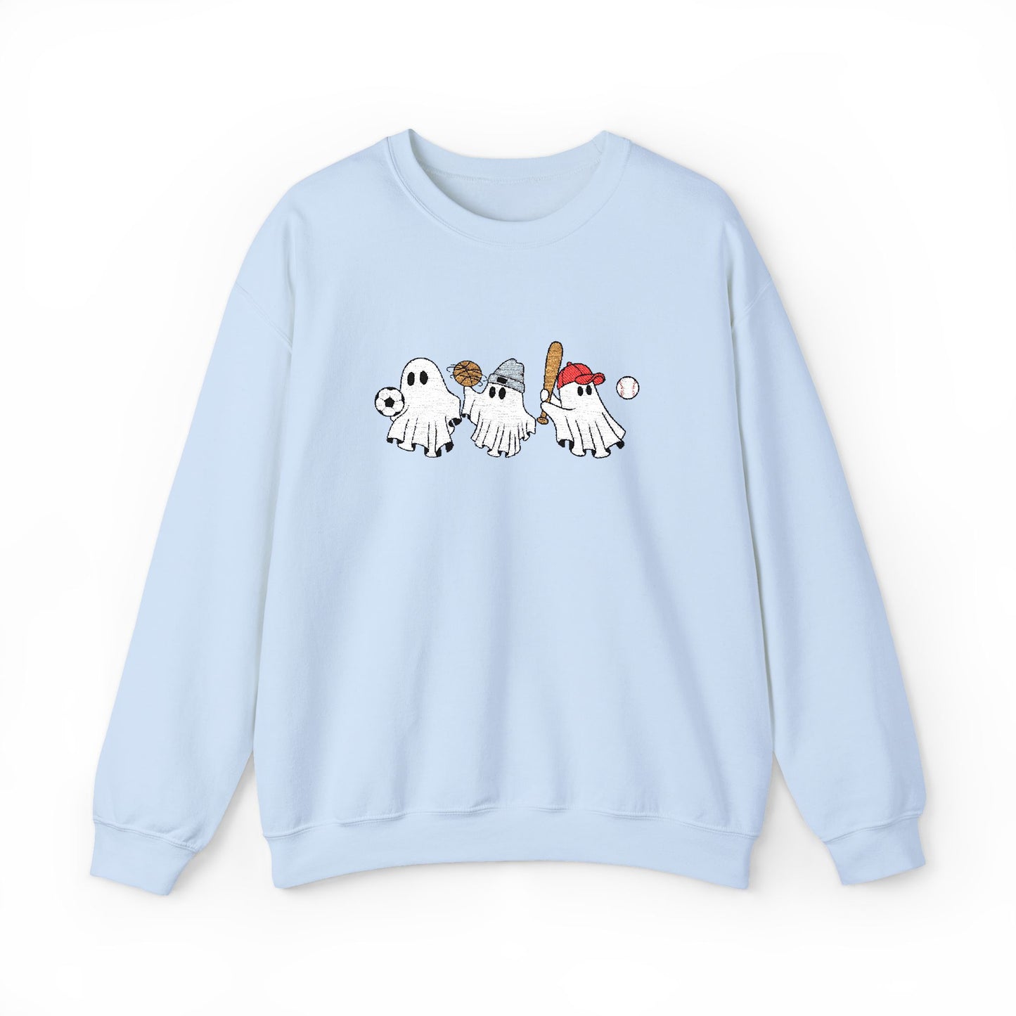 Sporty Ghost Embroidered Sweatshirt