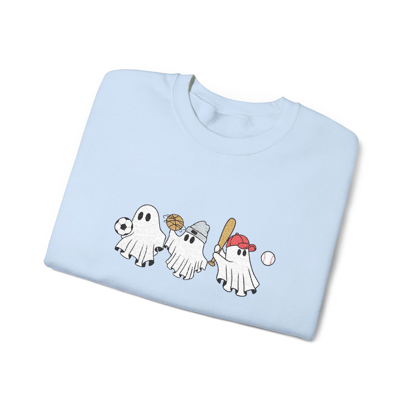 Sporty Ghost Embroidered Sweatshirt