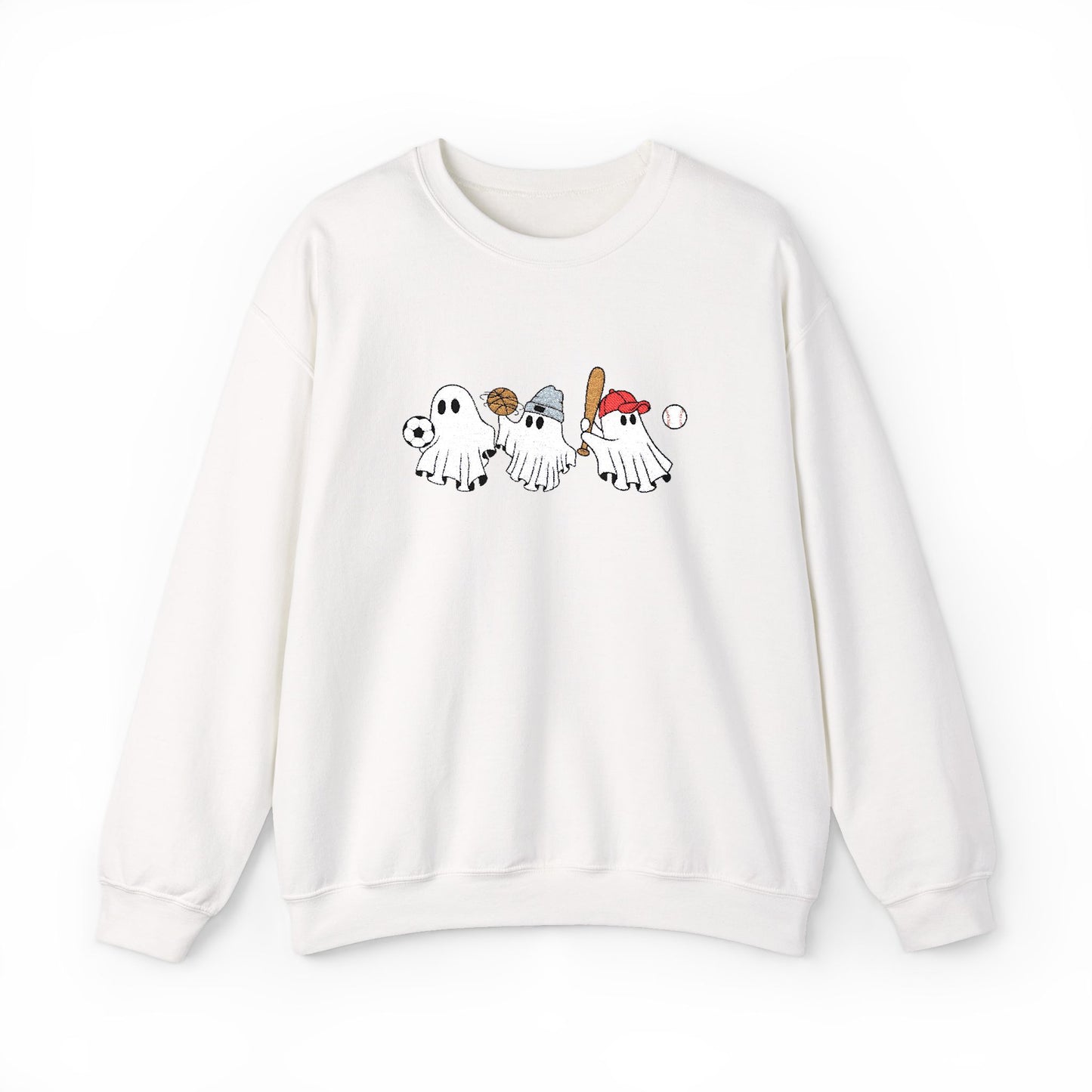 Sporty Ghost Embroidered Sweatshirt