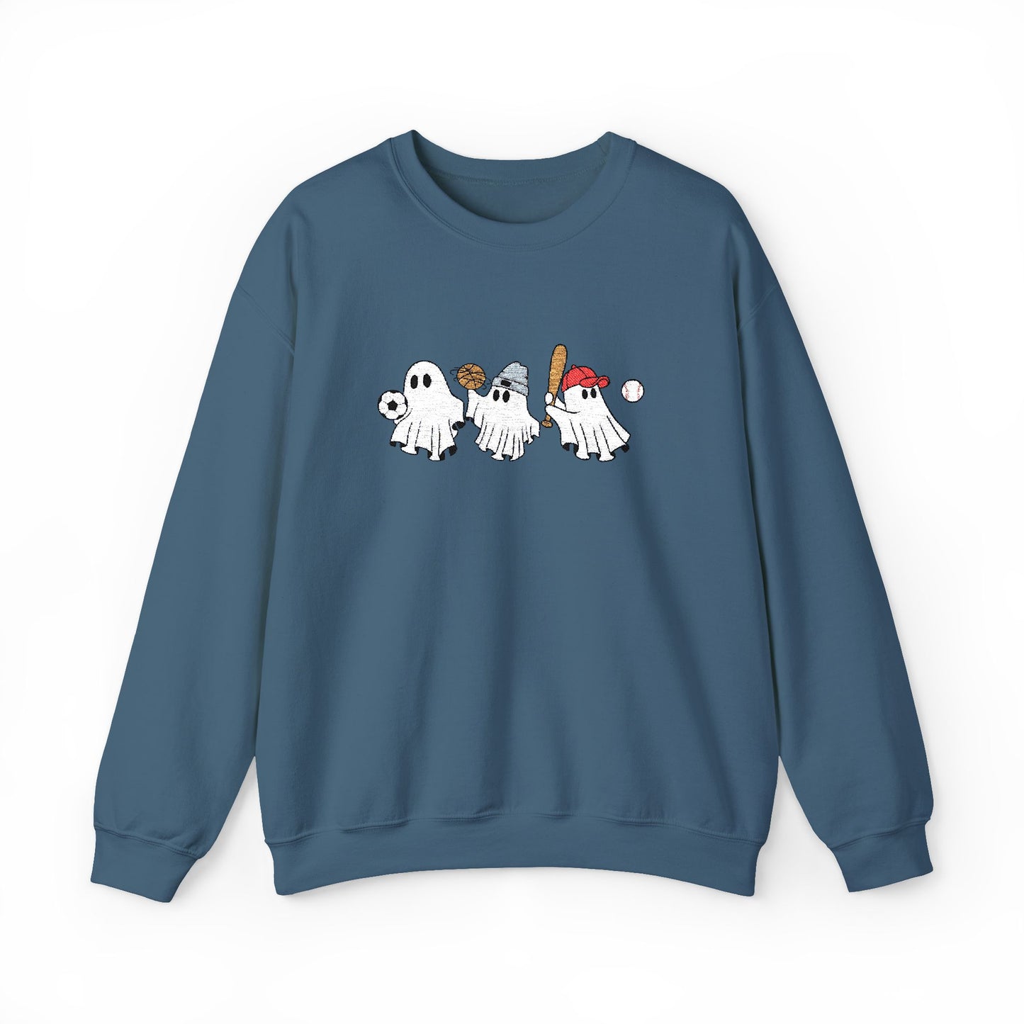 Sporty Ghost Embroidered Sweatshirt