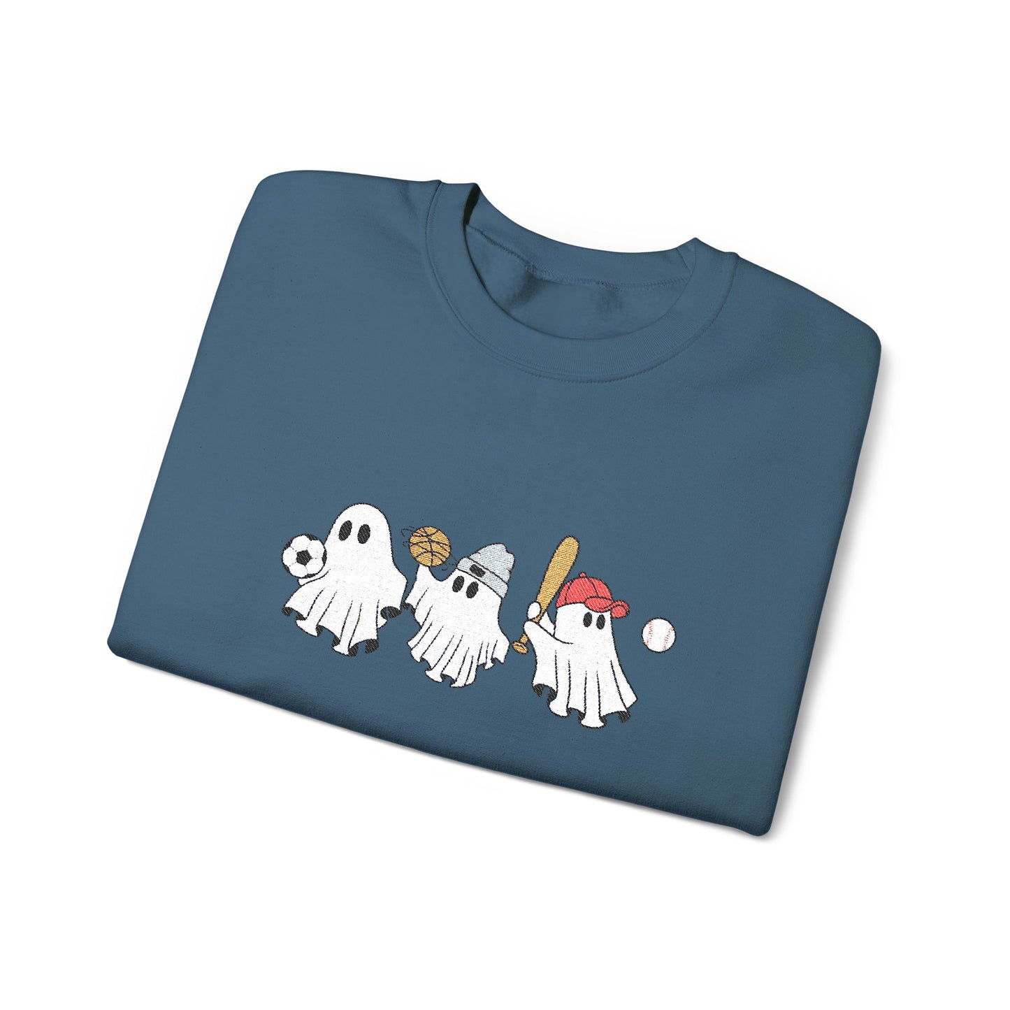 Sporty Ghost Embroidered Sweatshirt