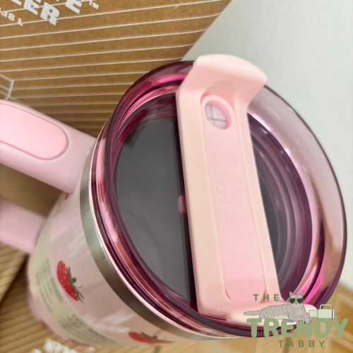 Pink Strawberries 40 OZ Stanley Tumbler