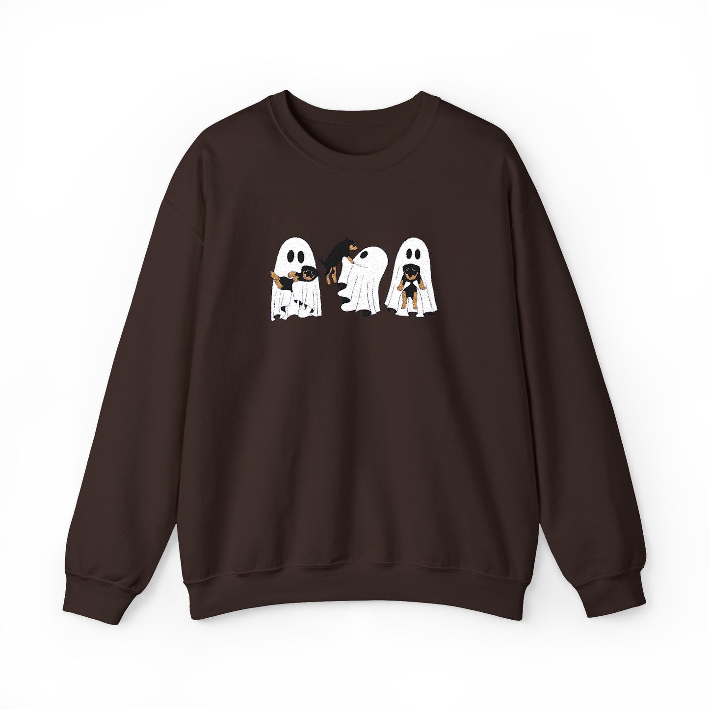 Dog Lover Ghost Embroidered Sweatshirt