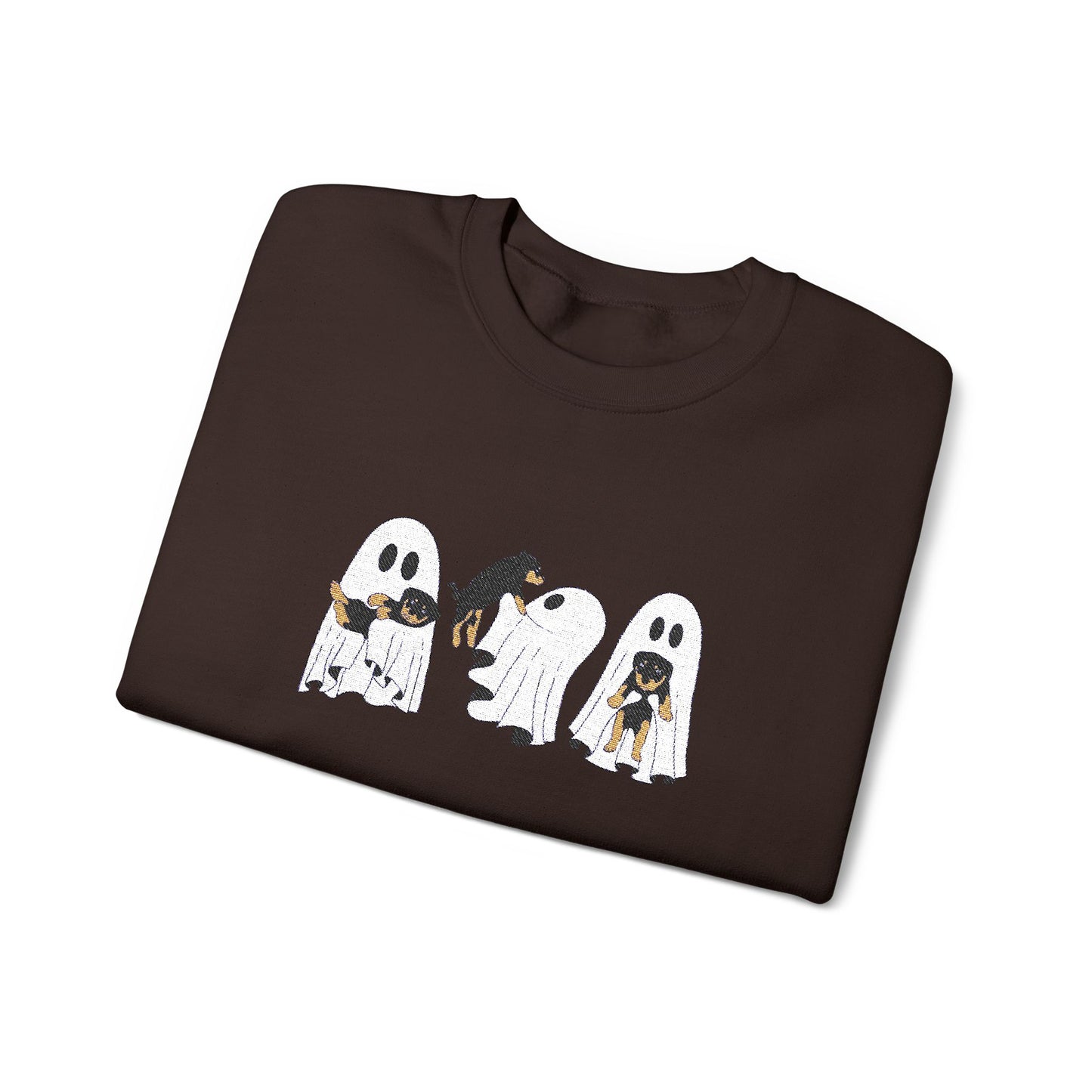 Dog Lover Ghost Embroidered Sweatshirt