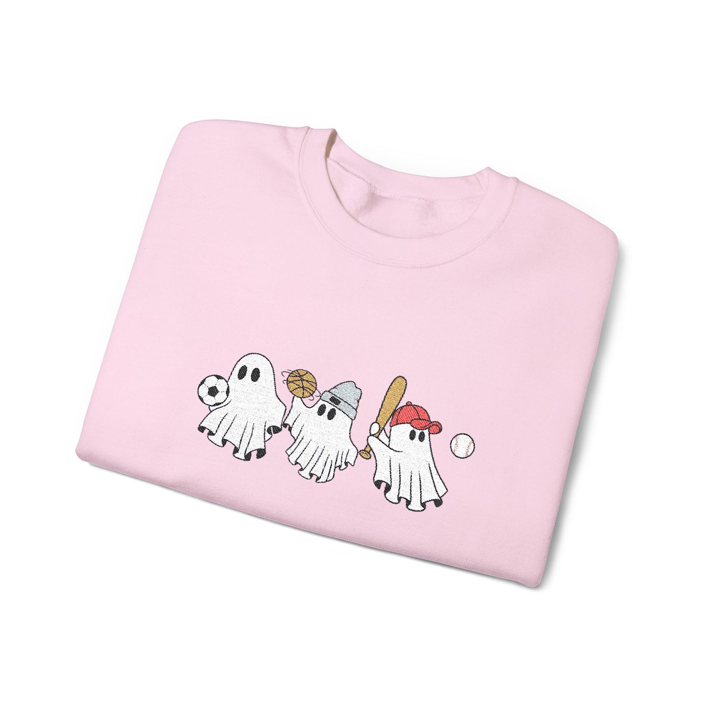 Sporty Ghost Embroidered Sweatshirt
