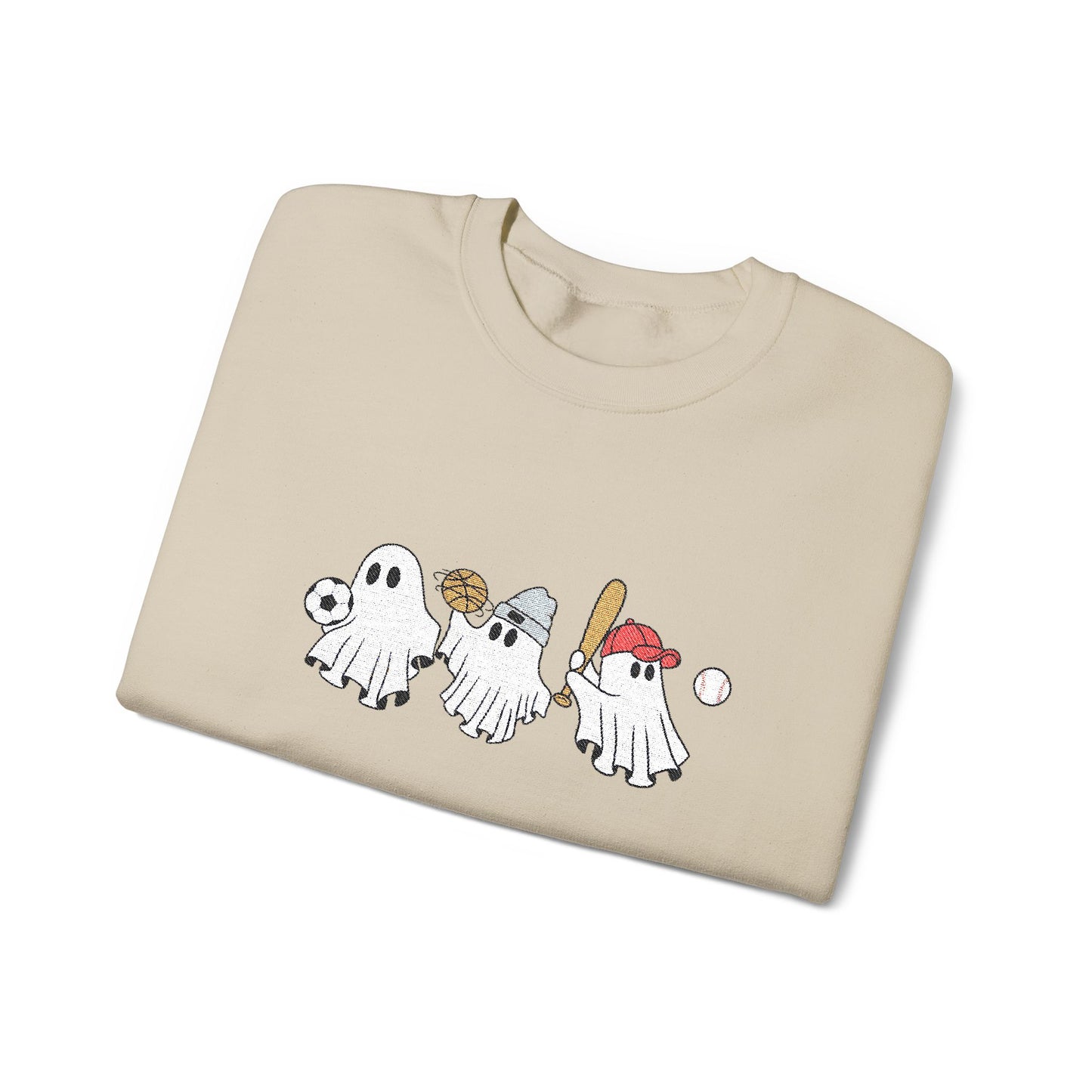 Sporty Ghost Embroidered Sweatshirt