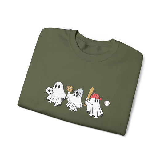 Sporty Ghost Embroidered Sweatshirt