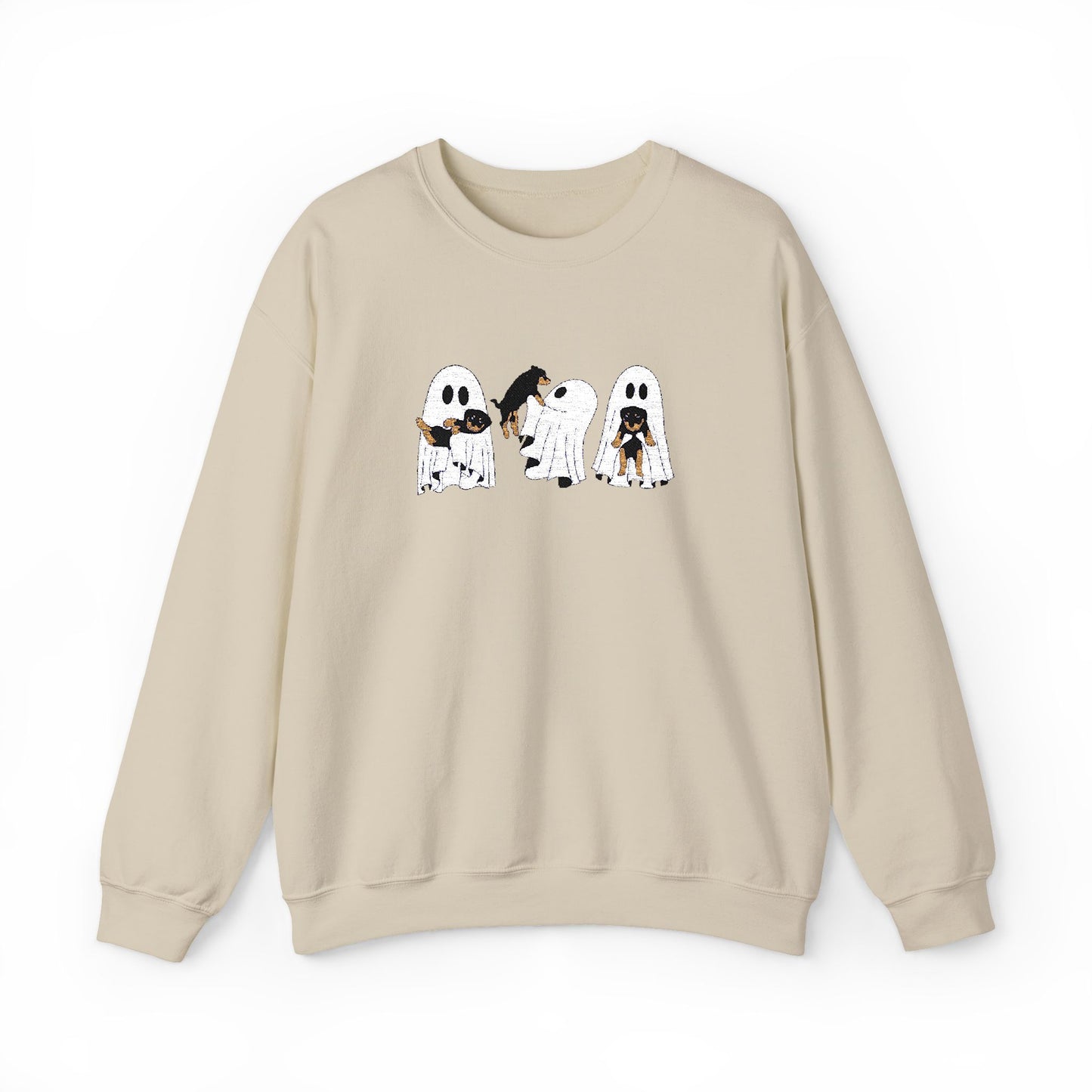 Dog Lover Ghost Embroidered Sweatshirt
