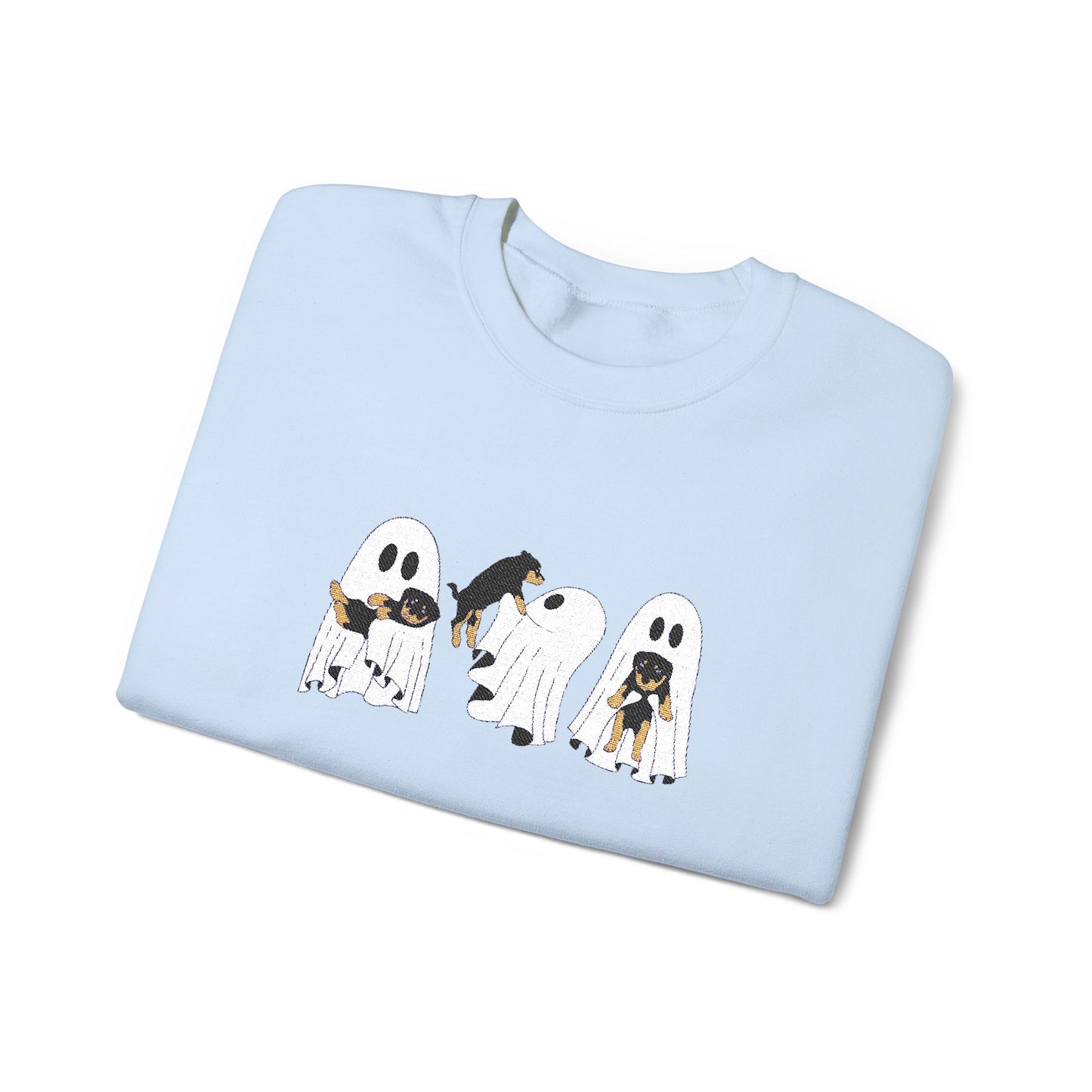 Dog Lover Ghost Embroidered Sweatshirt