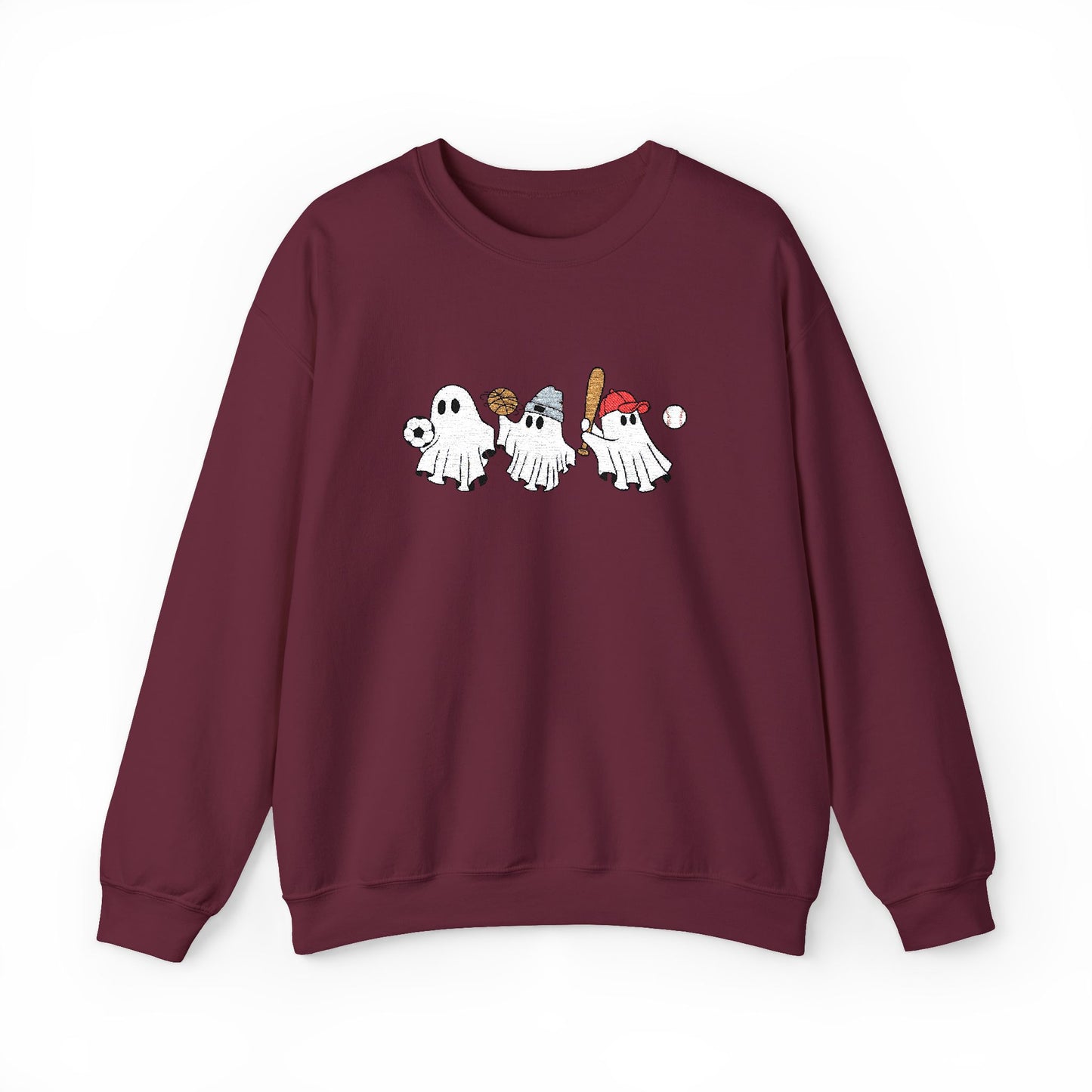 Sporty Ghost Embroidered Sweatshirt