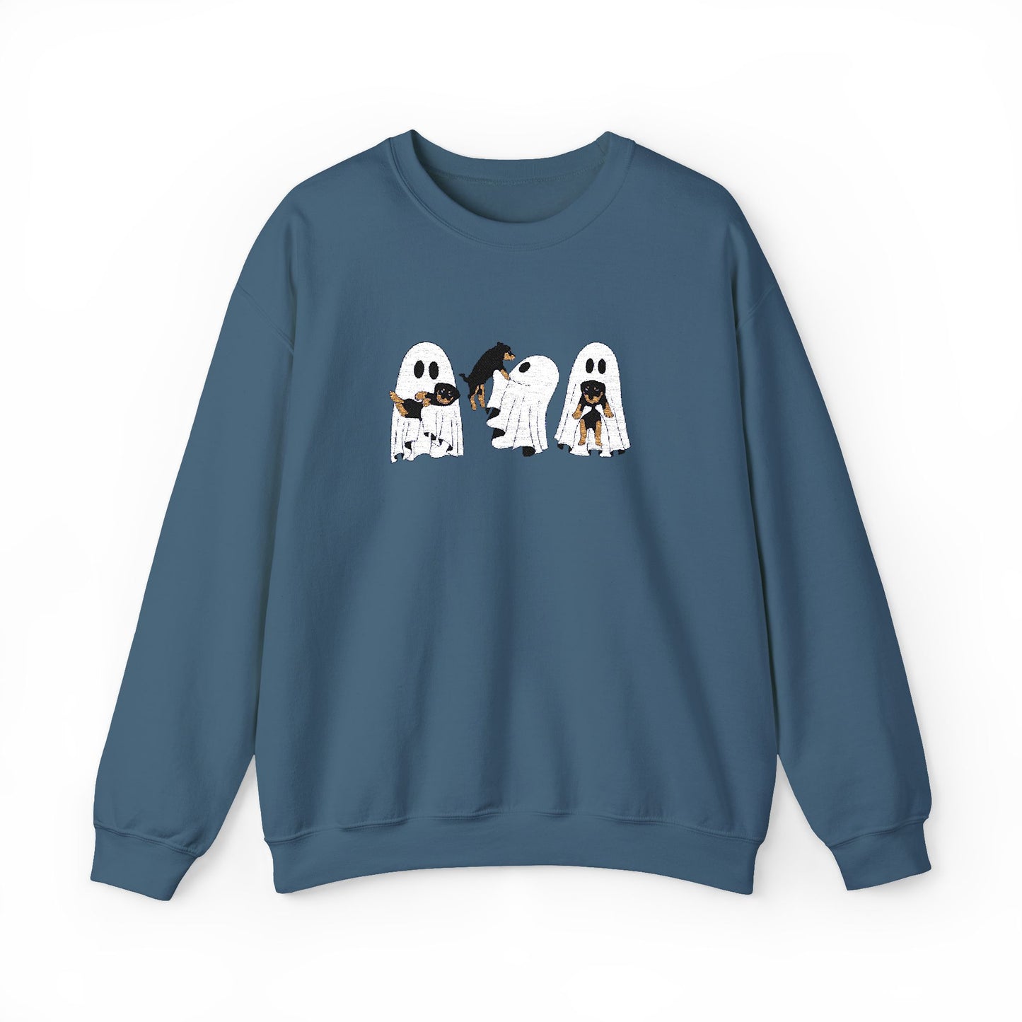 Dog Lover Ghost Embroidered Sweatshirt