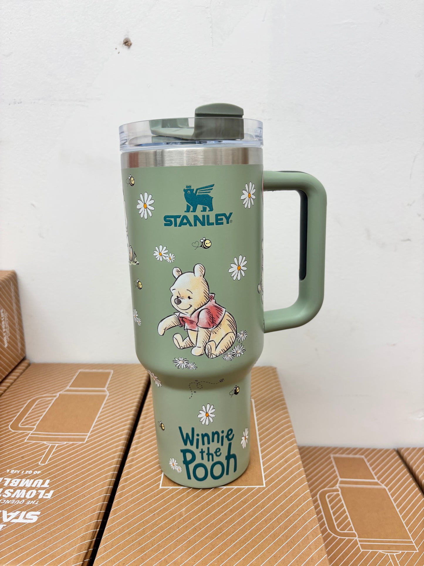 Green Winnie 40oz Stanley Tumbler